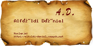 Alföldi Dániel névjegykártya